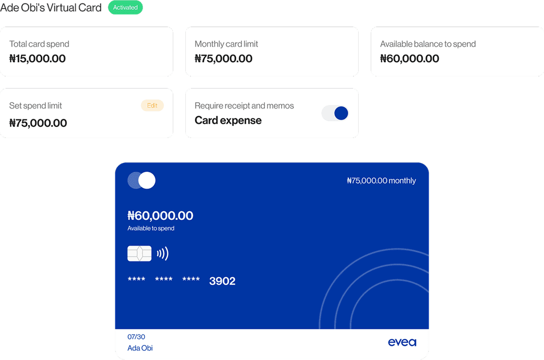 Custom limits and spend controls