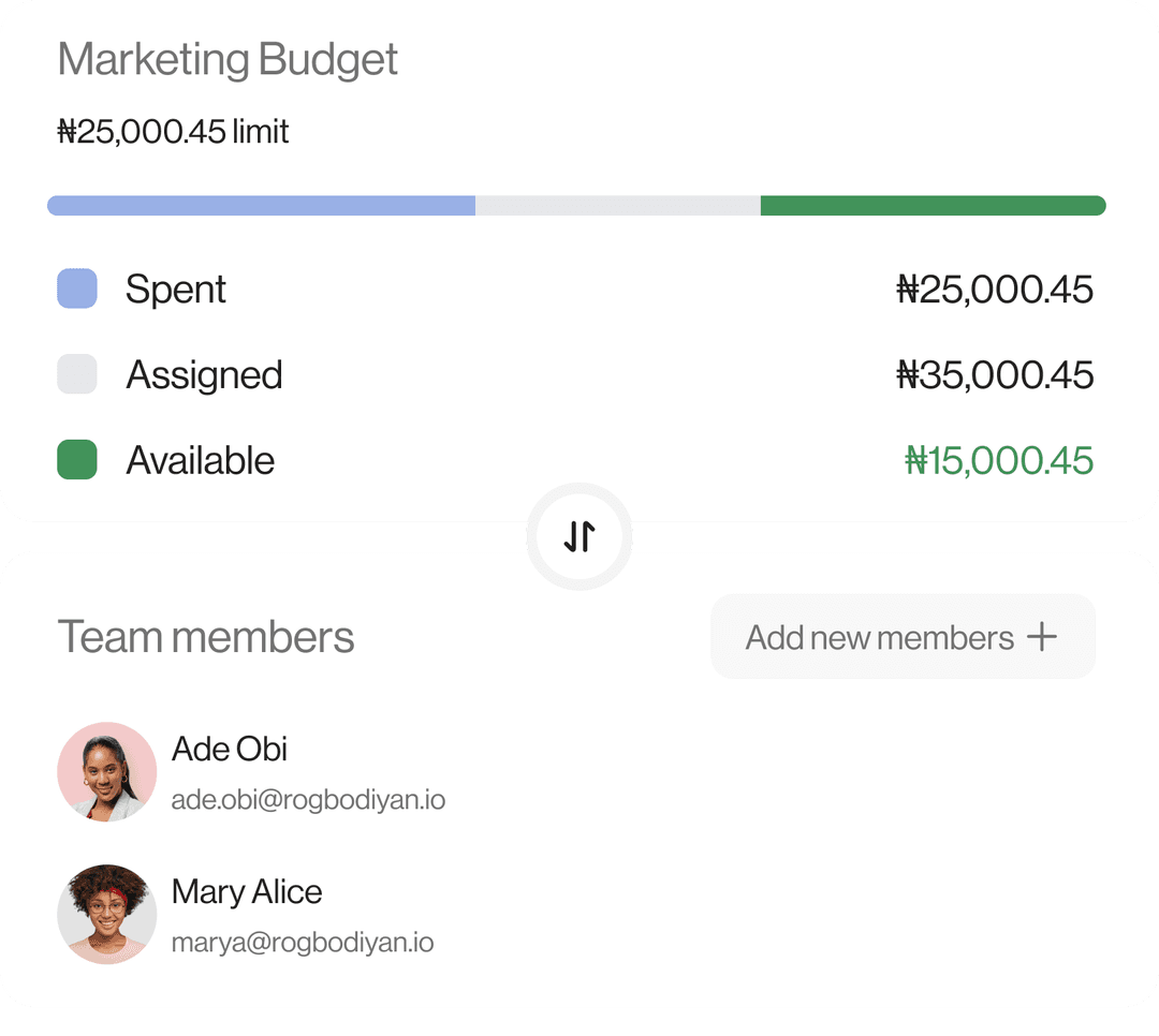 Marketing budget snapshot